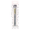 Carpe Diem Metal Gel Pen, Stick, Medium 0.7 Mm, Black Ink, Black/White Check Barrel, 6/Pack