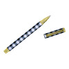 Carpe Diem Metal Gel Pen, Stick, Medium 0.7 Mm, Black Ink, Black/White Check Barrel, 6/Pack