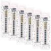 Carpe Diem Metal Gel Pen, Stick, Medium 0.7 Mm, Black Ink, Black/White Check Barrel, 6/Pack