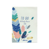 Daily Planner, Feathers, 8.27 x 5.83, Blue/Cream/Pink Cover, 2-Month, Undated, 6/Pack