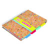B5 Size Eco Project Book, 4-Subject, Medium/College Rule, Tan/Multicolor Cover, (100) 9.8 x 6.9 Sheets