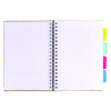 B5 Size Eco Project Book, 4-Subject, Medium/College Rule, Tan/Multicolor Cover, (100) 9.8 x 6.9 Sheets