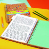 B5 Size Eco Project Book, 4-Subject, Medium/College Rule, Tan/Multicolor Cover, (100) 9.8 x 6.9 Sheets