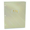 Two-Pocket Portfolio Folder, 1" Capacity, 9.6 x 11.9, Haze, Blue/Green/Taupe, 6/Pack
