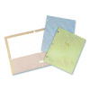 Two-Pocket Portfolio Folder, 1" Capacity, 9.6 x 11.9, Haze, Blue/Green/Taupe, 6/Pack