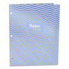 Two-Pocket Portfolio Folder, 1" Capacity, 9.6 x 11.9, Haze, Blue/Green/Taupe, 6/Pack