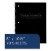 Subject Wirebound Promo Notebook, 1-Subject, Medium/College Rule, Assorted Cover Colors, (70) 10.5" x 8" Sheets, 24/Carton