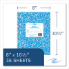 Wirebound Grade School Composition Notebook, Grade 2 Manuscript Format, Blue Marble Cover, (36) 10.5 x 8 Sheets, 48/Carton