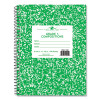 Grade School Wirebound Composition Book, Grade 1 Manuscript Format, Green Marble Cover, (36) 9.75 x 7.5 Sheets, 48/Carton