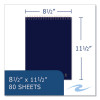 Flipper Wirebound Notepad, Assorted Cover Colors, Medium/College Rule, (80) White 8.5 x 11 Sheets, 24/Carton