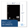 Subject Wirebound Notebook, 1-Subject, Medium/College Rule, Assorted Cover Colors, (80) 11 x 8.5 Sheets, 24/Carton