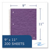 Subject Wirebound Notebook, 4-Subject, Medium/College Rule, Randomly Assorted Cover Colors, (200) 11 x 9 Sheets, 12/Carton
