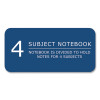 Subject Wirebound Notebook, 4-Subject, Medium/College Rule, Randomly Assorted Cover Colors, (200) 11 x 9 Sheets, 12/Carton