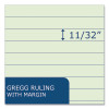 Steno Pad, Brown Cover, Gregg Rule, (80) Green 6 x 9 Sheets, 72/Carton