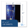Genesis Notebook, 1-Subject, Medium/College Rule, Randomly Assorted Cover Colors, (100) 11 x 9 Sheets, 12/Carton