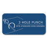 Filler Paper, 3-Hole, 8.5 x 11, College Rule, 170 Sheets/Pack, 12 Packs/Carton