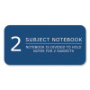 Earthtones Biobased Paper Notebook, 2-Subject, College Rule, Randomly Assorted Cover Colors, (100) 11 x 9 Sheets, 24/Carton