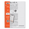 Whitelines Notebook, Quadrille Rule (5 Sq/In), Gray/Orange Cover, (70) 11 x 8.5 Sheets, 12/Carton