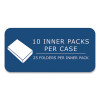 Pocket Folder With 3 Fasteners, 0.5" Capacity, 11 x 8.5, Red, 25/Box, 10 Boxes/Carton