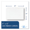White Index Cards, Narrow Ruled, 4 x 6, 100 Cards, 36/Carton