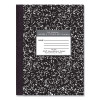 Hardcover Marble Composition Book, Unruled, Black Marble Cover, (80) 10.25 x 7.88 Sheets, 24/Carton