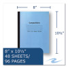 Flexible Cover Composition Notebook, Wide/Legal Rule, Blue Cover, (48) 10.5 x 8 Sheets, 72/Carton