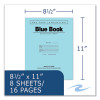 Recycled Exam Book, Wide/Legal Rule, Blue Cover, (8) 11 x 8.5 Sheets, 500/Carton