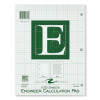 Engineer Pad, Data Format (0.5" Margin) And Quadrille Rule (5 Sq/In, 1 Sq/In), (100) Light Green 8.5 x 11 Sheets, 24/Carton