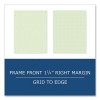 Engineer Pad, (1.25" Margin), Quad Rule (5 Sq/In, 1 Sq/In), 200 Light Green 8.5 x 11 Sheets/Pad, 12/Carton