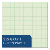 Engineer Pad, Data Format (1.25" Margin) And Quadrille Rule (5 Sq/In, 1 Sq/In), (200) Light Green 8.5 x 11 Sheets, 12/Carton