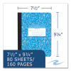 Grade School Ruled Composition Book, Grade 2 Manuscript Format, Blue Marble Cover, (80) 9.75 x 7.5 Sheets, 48/Carton