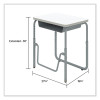 Alphabetter 2.0 Height-Adjustable Student Desk With Pendulum Bar And Book Box, 27.75 x 19.75 x 22 To 30, Dry Erase