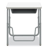 Alphabetter 2.0 Height-Adjustable Student Desk With Pendulum Bar And Book Box, 27.75 x 19.75 x 22 To 30, Dry Erase