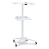 Vum Mobile Workstation, 30.75" x 22.28" x 36.12" To 48.25", White