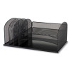 Onyx Desk Organizer With Three Horizontal And Three Upright Sections, Letter Size Files, 19.25 x11.5 x 8.25, Blue