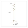Resi Standing Coat Tree, 6 Hook, 17.25w x 17.25d x 69.5h, White