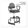 Task Master Deluxe Industrial Chair, Supports Up To 250 Lb, 17" To 35" Seat Height, Black