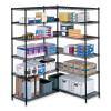 Industrial Extra Shelf Pack, 36w x 24d x 1.5h, Steel, Black, 2/Pack