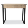 Mirella Soho Desk With Drawer, 36.25" x 22.25" x 30", Black
