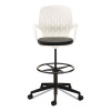 Shell Extended-Height Chair, Supports Up To 275 Lb, 22" To 32" Seat Height, Black/White Seat, White Back, Black Base