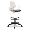 Shell Extended-Height Chair, Supports Up To 275 Lb, 22" To 32" Seat Height, Black/White Seat, White Back, Black Base