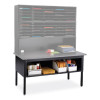 E-Z Sort Sorting Table Base, 60w x 30d x 28 To 36h, Black