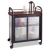 Impromptu Refreshment Cart/Machine Stand, Engineered Wood, 3 Shelf, 34 x 21.25 x 36.5, Cherry/Black