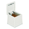 Elements End Table With Storage, Square, 18.75w x 18.75d x 18h, Ice Cube Top, Ice Cube Base/Legs