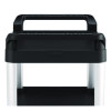 Three-Shelf Service Cart, Metal/Plastic, 3 Shelves, 300 Lb Capacity, 20" x 34" x 37.92", Black