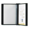 Easy-Load Wall Display Unit, 10 Panels With Black Borders, Black Base