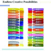 Kwik Stix Tempera Paint Set, Regular Size, 0.7" x 3.5", 30 Assorted Colors, 30/Pack, 6 Packs/Carton