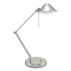 Halogen Lamp With 3-Point Adjustable Arm, 15" High, Brushed Nickel