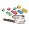 Standard/Metric Tape Measure, 60" Long, Assorted Colors, Plastic, 10 Tape Measures