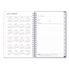 Lindley Weekly/Monthly Planner, Lindley Floral Artwork, 8 x 5, White/Blue/Green Cover, 12-Month (Jan To Dec): 2026